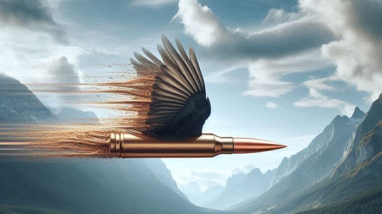 高速で飛ぶ弾薬のイメージ画像