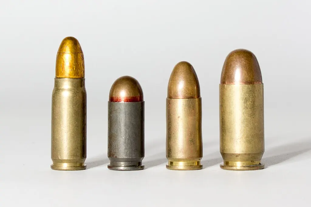 7.62x25mm 9x18mm 9x19mm .45ACP 画像