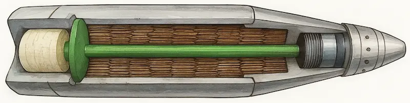 122 mm 3Sh1 砲弾の図