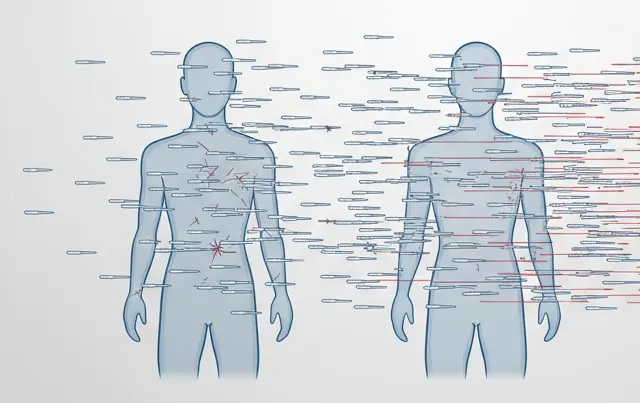 通常爆弾とフレシェット弾の効果比較画像