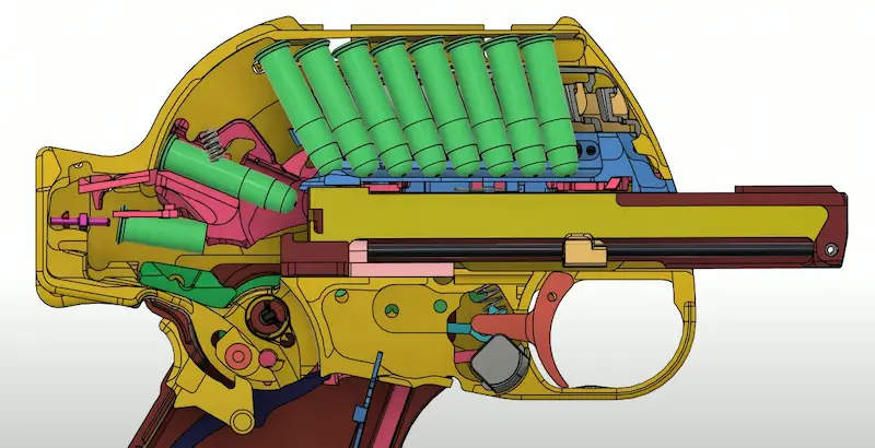 Ounce .22LRピストル内部構造