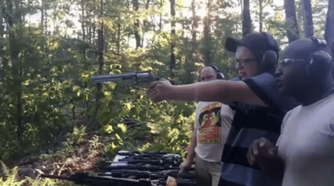 S&W M500リボルバーマズルジャンプ画像