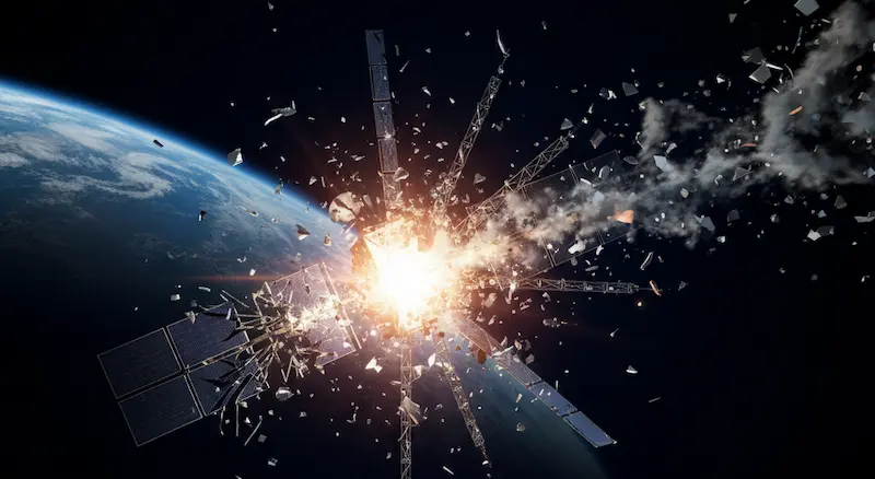 宇宙デブリ衝突イメージ画像