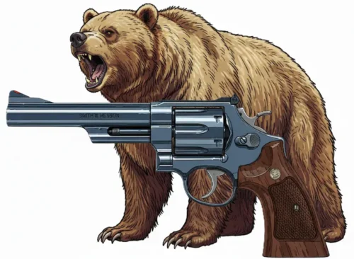 S&WM29とヒグマ画像