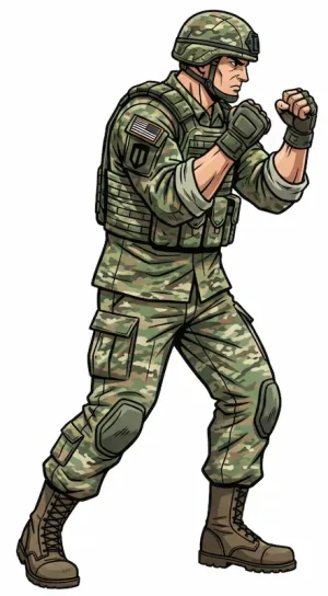 ライフル射撃姿勢イラスト