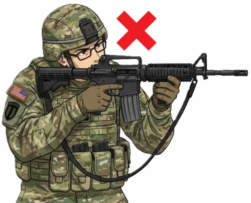 ライフル射撃姿勢イラスト