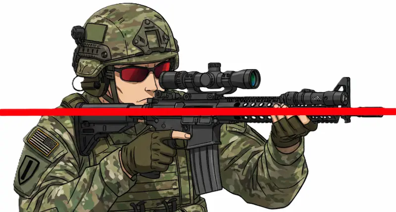 ライフル射撃姿勢イラスト