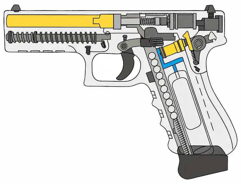 エアガン内部構造イメージ図