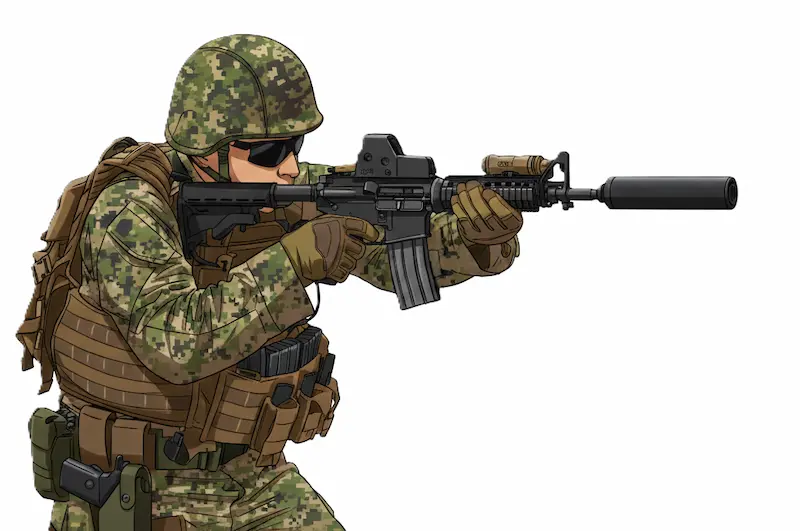 M4ライフルイラスト画像