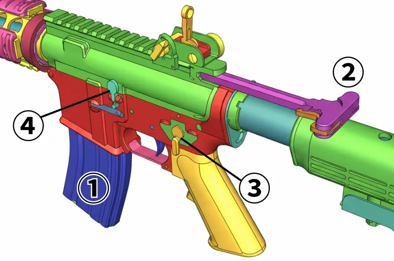 M4ライフル基本操作説明画像