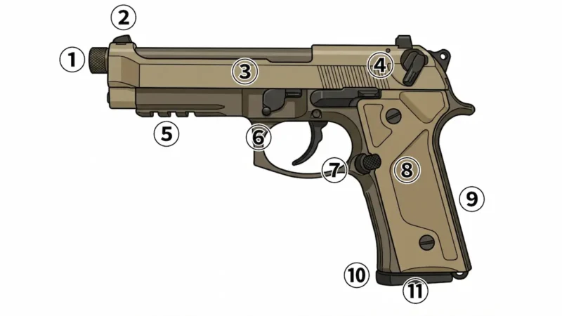 ベレッタM9A3各部解説イメージ画像