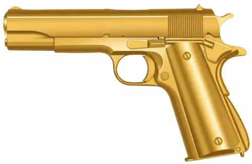 ゴールド1911ピストルイメージ画像