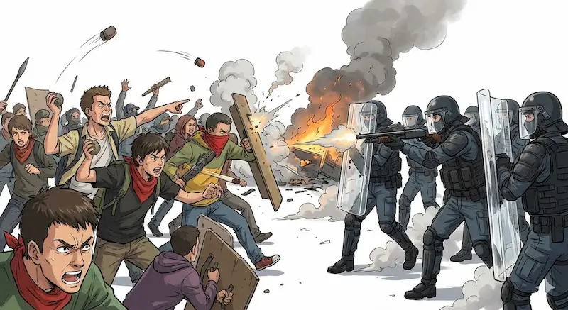 暴徒鎮圧イメージ画像