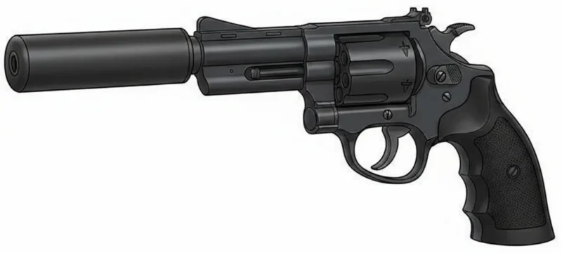 サプレッサー付リボルバーイメージ画像