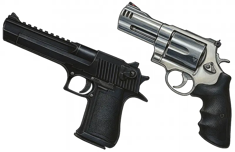 ピストルとリボルバーイメージ画像