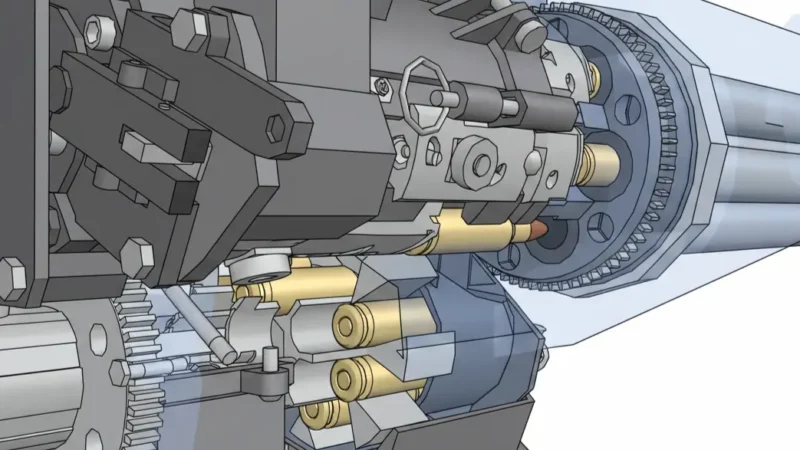 M134ミニガン内部構造イメージ画像
