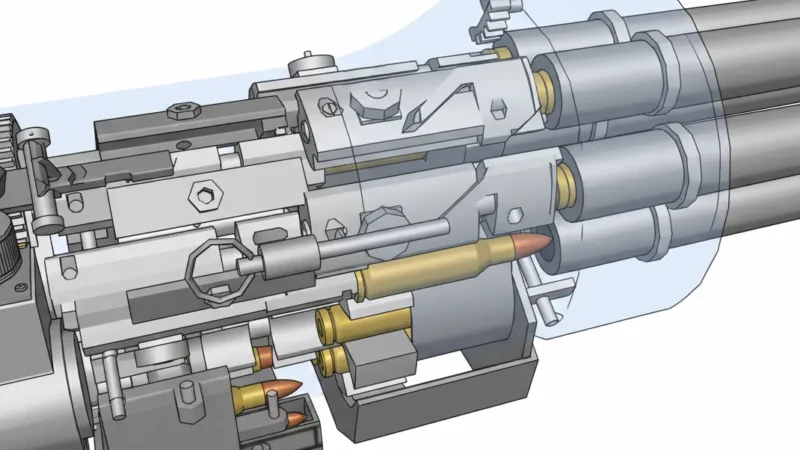 M134ミニガン内部構造イメージ画像