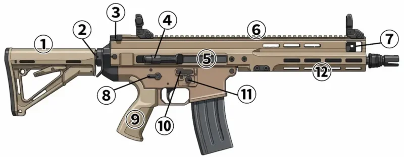 FN ARKAの各部名称入り外観図