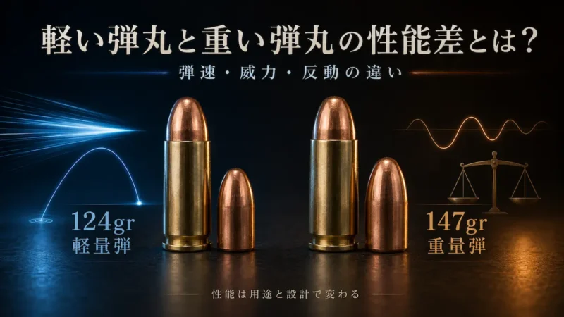 軽い弾丸と重い弾丸の性能差イメージ画像