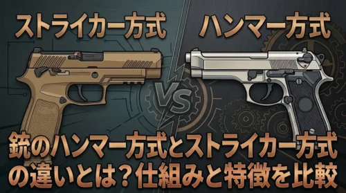 銃のハンマー方式とストライカー方式の違いとは？仕組みと特徴を比較画像