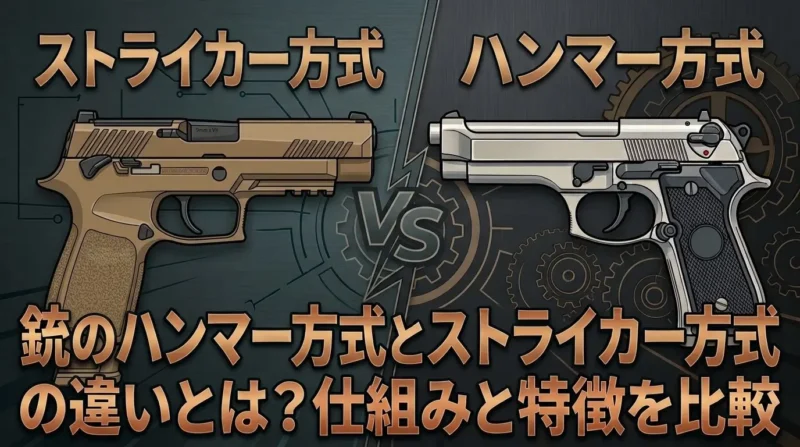 銃のハンマー方式とストライカー方式の違いとは？仕組みと特徴を比較画像