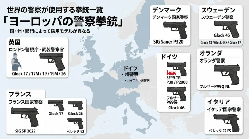 ヨーロッパの警察拳銃