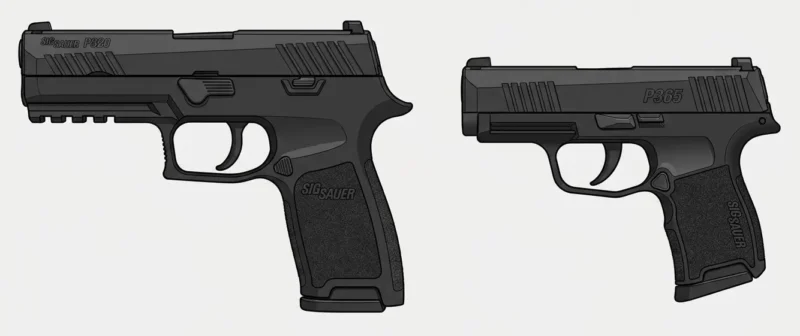 P320とP365の比較イメージ