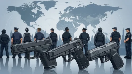 世界の警察が採用する銃イラスト
