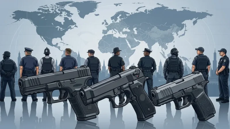 世界の警察が採用する銃イラスト